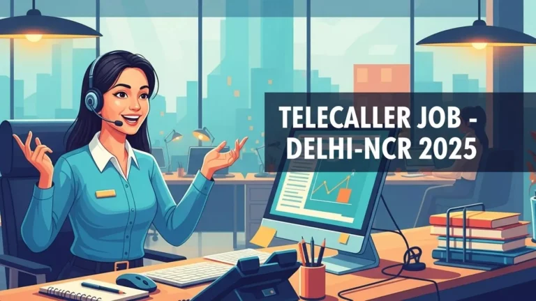Telecaller Job Delhi-NCR 2025 – 2nd & 4th Saturday Off