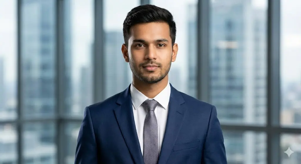 Category 5 Highlight: Professional "Corporate Boss" LinkedIn Headshot created with a Gemini AI Utility Prompt.