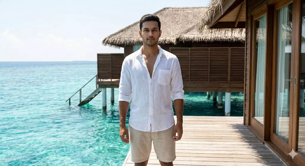 Category 9 Highlight: Luxury Maldives Travel Lifestyle Photo created by Gemini AI Prompt.