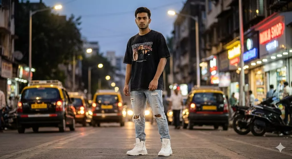 Stylish "Urban Street Killer" Look Generated Using Gemini AI Prompts.